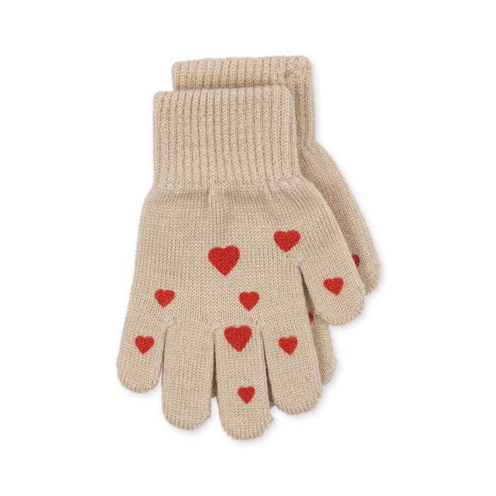 Filla Gloves - Pack of 3 - 2-4Y - Heart Mix par Konges Sløjd - The Love Collection | Jourès