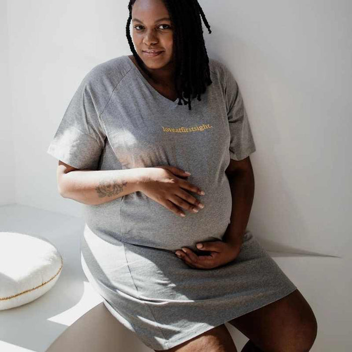 Love At First Sight Nightgown - S to XL - Grey par Tajinebanane - Breastfeeding | Jourès