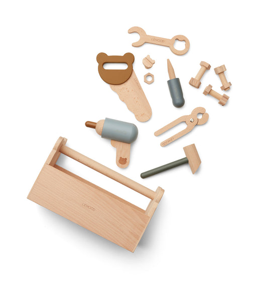 Luigi Wooden Toy Set - Blue Multi mix par Liewood - Wooden toys | Jourès