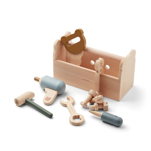 Luigi Wooden Toy Set - Blue Multi mix par Liewood - Wooden toys | Jourès