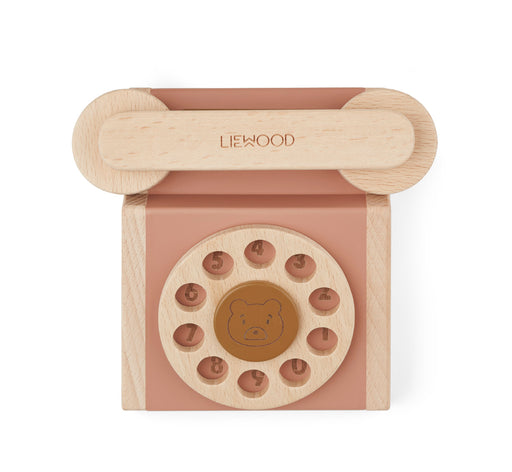 Selma Classic Wooden Phone - Tuscany Rose Multi mix par Liewood - Wooden toys | Jourès