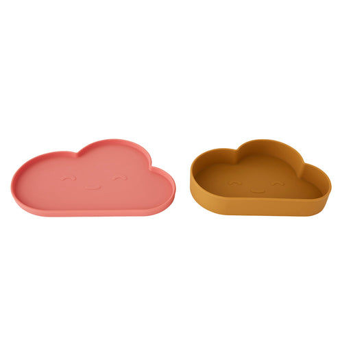 Chloe Cloud Plate & Bowl - Coral/Caramel par OYOY Living Design - OYOY MINI - OYOY Mini | Jourès