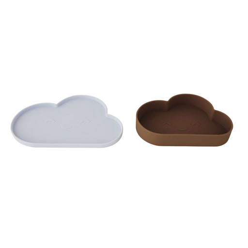 Chloe Cloud Plate & Bowl - Ice blue/Choko par OYOY Living Design - OYOY MINI - Products | Jourès