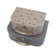 Mini valise Tigre &amp; Grille - Lot de 2 - Bleu &amp; Argile par OYOY Living Design - Expédition Safari  | Jourès