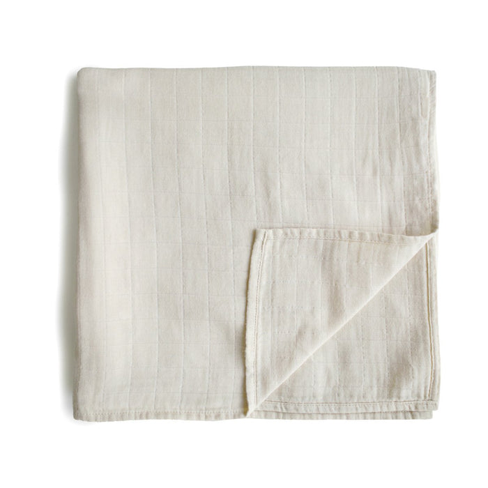 Couverture en coton biologique tricoté pour bébé - Brume par Mushie - Maison | Jourès
