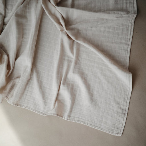 Couverture en coton biologique tricoté pour bébé - Brume par Mushie - Mushie | Jourès