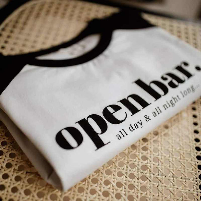 Open Bar Breastfeeding T-Shirt - XS to XXL - Black/White par Tajinebanane - Tajinebanane | Jourès