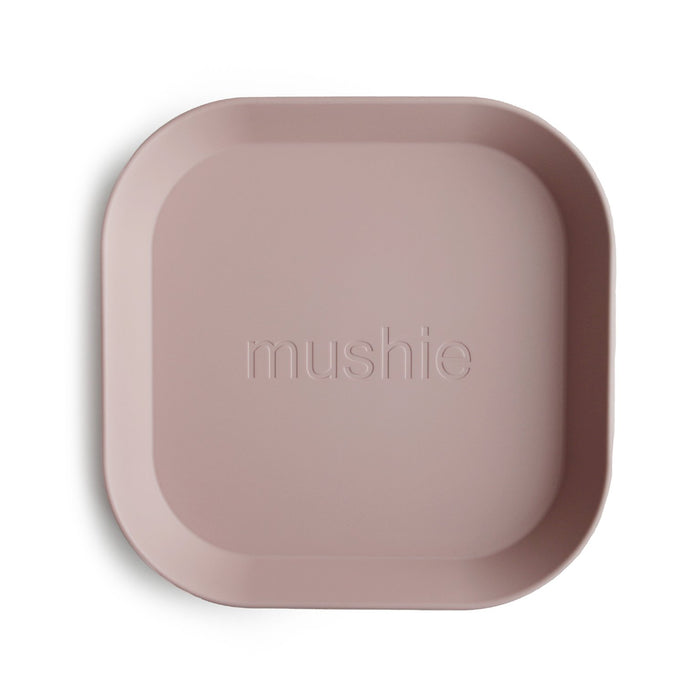 Kids Square Plate - Set of 2 - Blush par Mushie - Tableware | Jourès