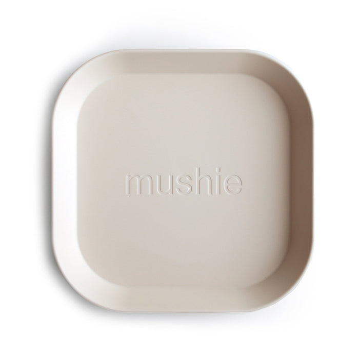 Kids Square Plate - Set of 2 - Ivory par Mushie - New in | Jourès