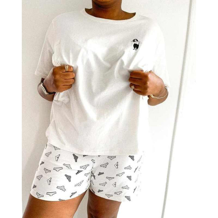 Pyjama d'allaitement Fête du sleep - S,M,L - Blanc par Tajinebanane - Soleil, été, bonheur ! | Jourès