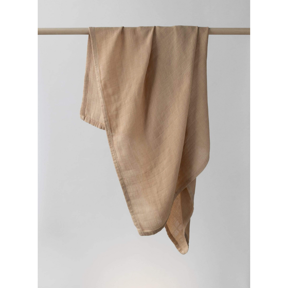 Organic Swaddle Baby Blanket (Natural Dye) - Latte par La Petite