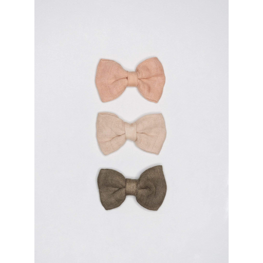 Baby Hair Bows - Pack of 3 - Pink / Latte / Forest par La Petite Leonne - Hair accessories | Jourès