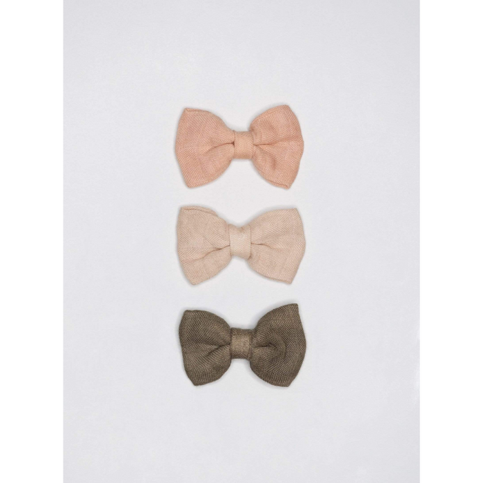 Baby Hair Bows - Pack of 3 - Pink / Latte / Forest par La Petite Leonne - Accessories | Jourès