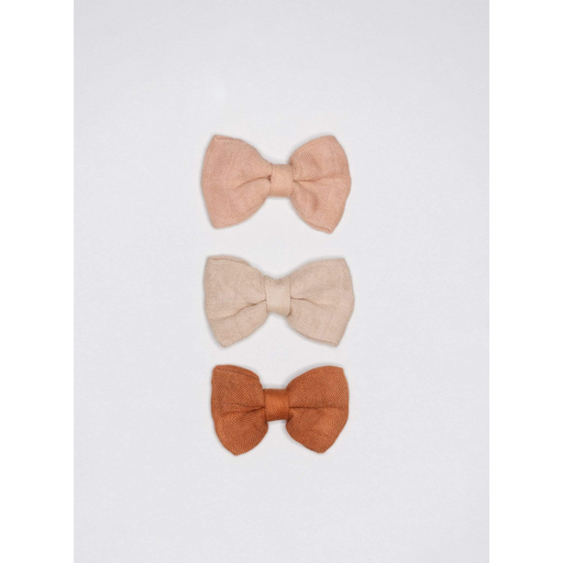 Baby Hair Bows - Pack of 3 - Pink / Latte / Rust par La Petite Leonne - Hair Accessories | Jourès