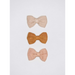 Baby Hair Bows - Pack of 3 - Latte / Mustard / Pink par La Petite Leonne - The Sun Collection | Jourès