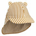 Senia Sun Hat Seersucker - Golden caramel/White par Liewood - Sun hats | Jourès