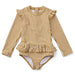 Sille Swim Jumpsuit Seersucker - Stripe/Golden Caramel/White par Liewood - Liewood | Jourès