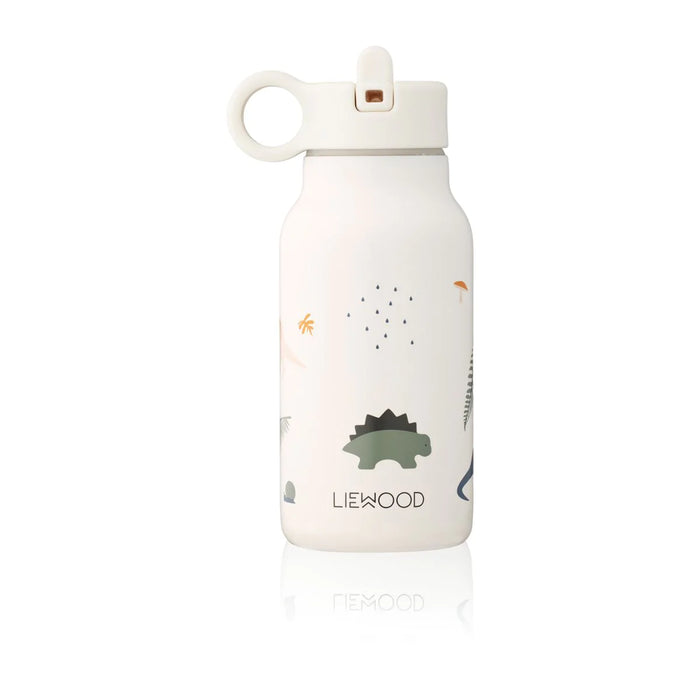 Kids Stainless Steel Thermos Anker Water Bottle - Dino mix par Liewood - Outdoor mealtime | Jourès