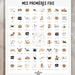"Mes Premières Fois" Milestones poster and stamp - Dark skin par Les Petites Dates - Gifts $50 to $100 | Jourès