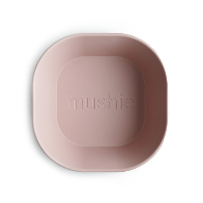 Bol carré pour enfant - lot de 2 - Rose poudre par Mushie - Mushie | Jourès