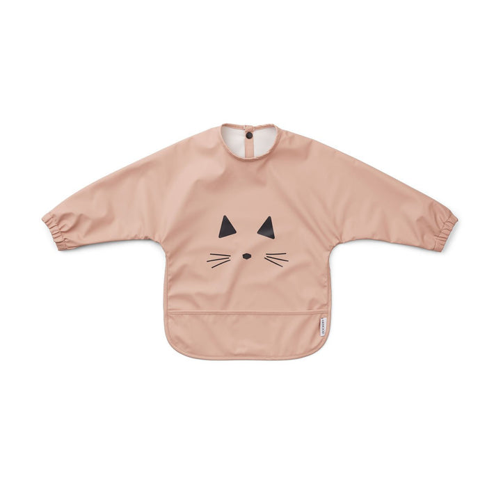 Merle Cape Bib With Long Sleeves - Pack of 2 - Cat / Pink par Liewood - Back to School | Jourès