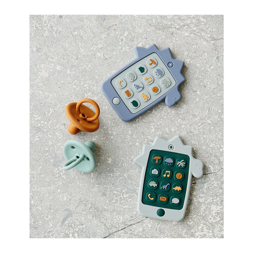 Teether Toy- Thomas Mobile Phone - Dino dove blue par Liewood - The Dinosaures Collection | Jourès