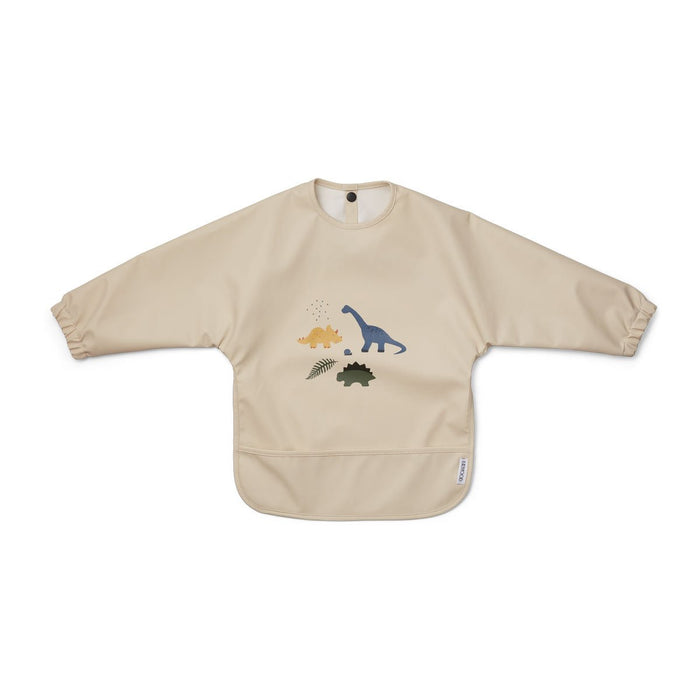 Merle Cape Bib With Long Sleeves - Pack of 2 - Dinosaurs par Liewood - The Dinosaures Collection | Jourès