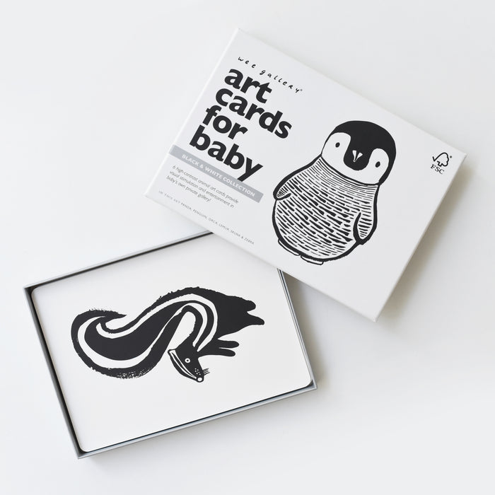 Sensory Art Cards - Black & white par Wee Gallery - Toys, Teething Toys & Books | Jourès