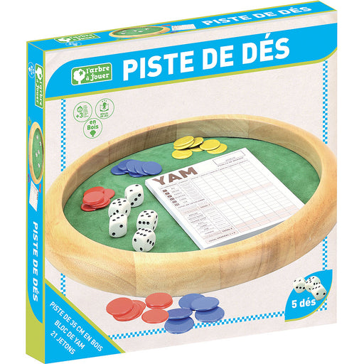 Game - Wood Dice Tray + 421 and Yam's Gam par Jeujura - Family Games | Jourès