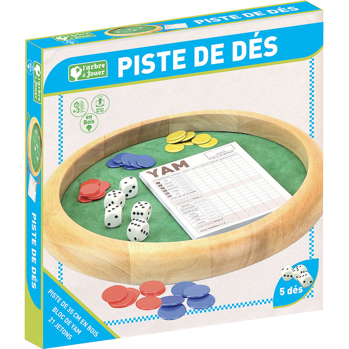 Game - Wood Dice Tray + 421 and Yam's Gam par Jeujura - Kids - 3 to 6 years old | Jourès