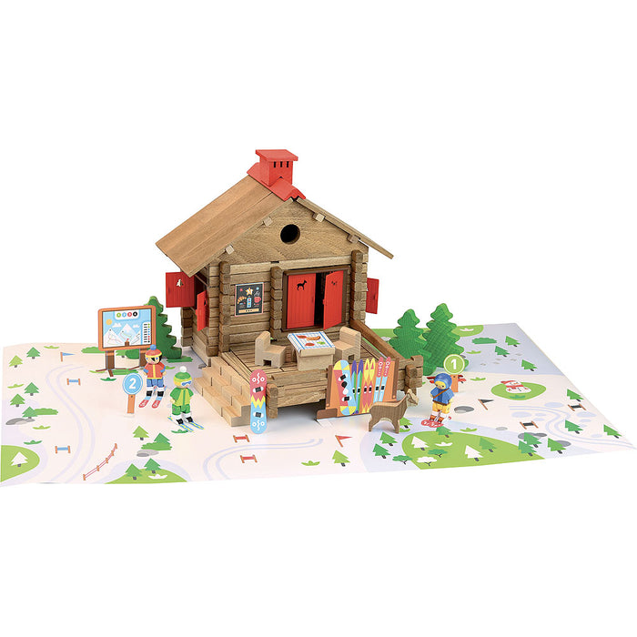 Wooden Snow Resort Chalet - 120 pcs par Jeujura - Educational toys | Jourès