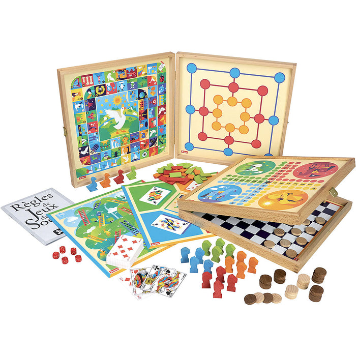 Game - Wooden Classic Set of 9 Games par Jeujura - Back to School | Jourès