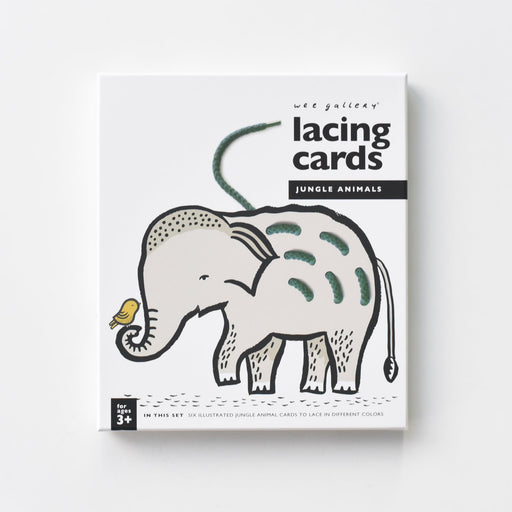 Lacing Cards - Jungle Animals par Wee Gallery - The Black & White Collection | Jourès