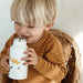 Kids Stainless Steel Thermos Anker Water Bottle - Dino dove blue mix par Liewood - Kitchen | Jourès