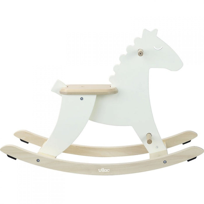 Ride On Rocking Horse with security hoop - Ivory par Vilac - Founder's favourite | Jourès