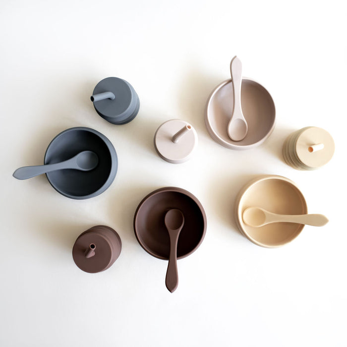 Silicone Breakfast Set - Cacao par MINNA - Cups, Sipping Cups and Straws | Jourès