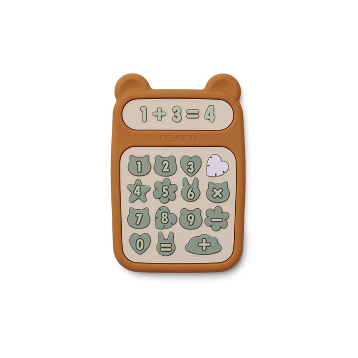 Teether toy - Niels calculator - Mustard multi mix par Liewood - Toys, Teething Toys & Books | Jourès