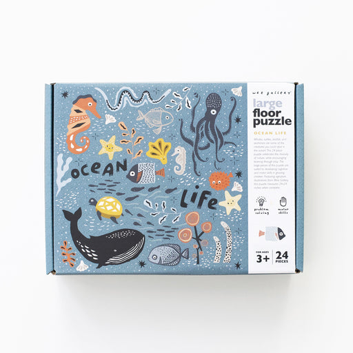 Floor Puzzle - Ocean Life par Wee Gallery - The Black & White Collection | Jourès