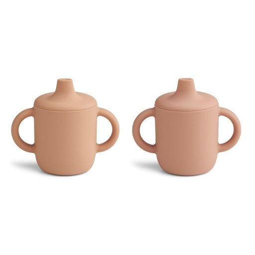 Neil Silicone Sippy Cup - Pack of 2 - Tuscany rose/Pale Tuscany Mix par Liewood - Baby Bottles & Mealtime | Jourès