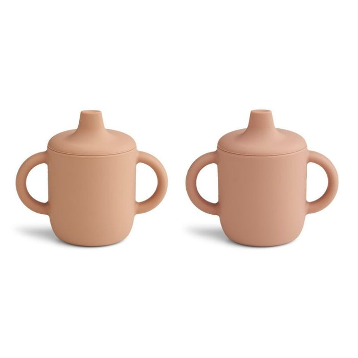 Neil Silicone Sippy Cup - Pack of 2 - Tuscany rose/Pale Tuscany Mix par Liewood - Stocking Stuffers | Jourès