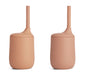 Ellis Sippy Cup with Straw - Pack of 2 - Tuscany rose/Pale Tuscany mix par Liewood - Cups, Sipping Cups and Straws | Jourès