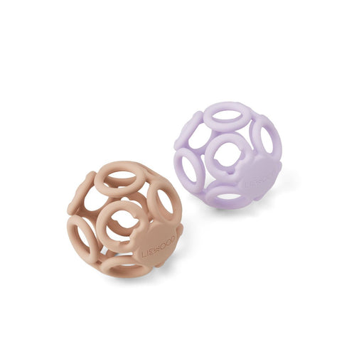 Silicone Jasmin teether ball - Pink multi mix - Pack of 2 par Liewood - Baby | Jourès