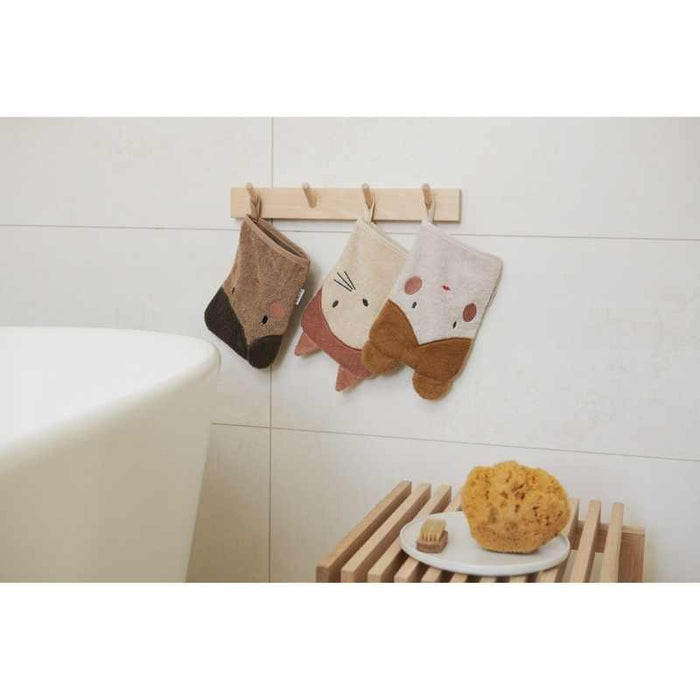 Gants de toilette Sylvester - Ens. de 3 - Poupée / Sandy mix par Liewood - L'heure du bain | Jourès