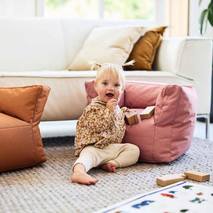 Sofa pouf pour enfants - Mellow Pink par Jollein - Mobilier et décoration | Jourès