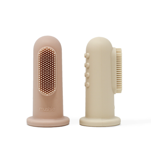 Kids Finger Toothbrush - Shifting Sand/Blush par Mushie - Founder's favourite | Jourès