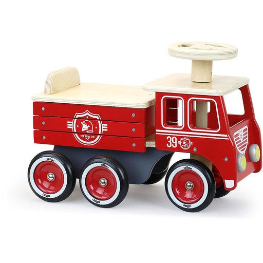 Porteur Camion de pompier - Rouge par Vilac - Noël en GRAND | Jourès