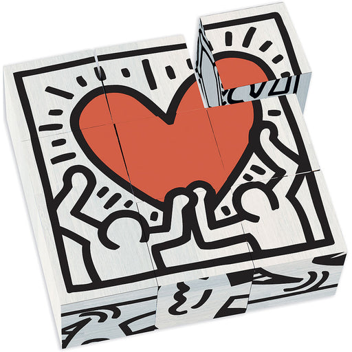 Cubes en bois-  Keith Haring par Vilac - Tasses et blocs à empiler | Jourès