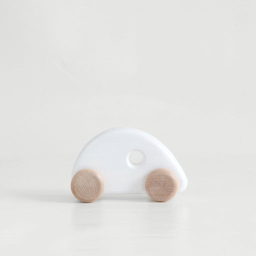 Wooden Car - White - Made in Canada par Caribou - Early Learning Toys | Jourès