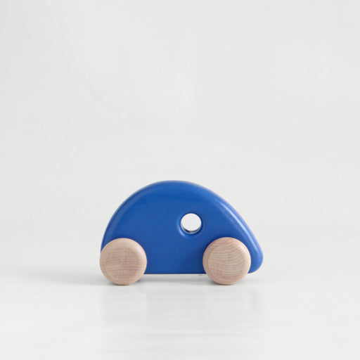 Petite voiture en bois - Bleu par Caribou - L'heure de jouer ! | Jourès