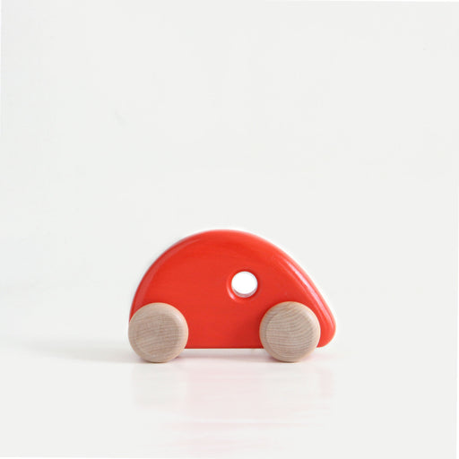 Petite voiture en bois - Rouge par Caribou - L'heure de jouer ! | Jourès